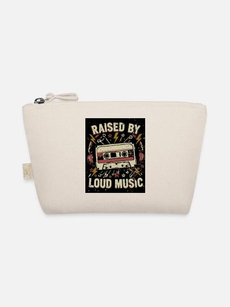 Raised by Loud Music Vintage Punk Shirt - Bio-Täschchen - Natur