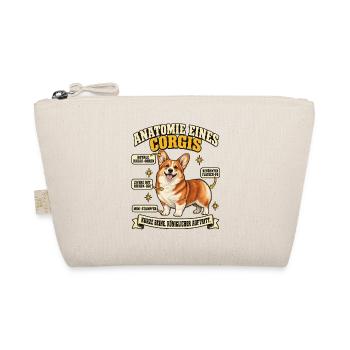 Anatomie eines Corgis – Hunde Design - Bio-Täschchen - Natur - Vorne