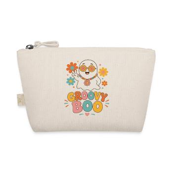 Groovy Boo - niedlicher Retro Geist Halloween  - Bio-Täschchen - Natur - Vorne
