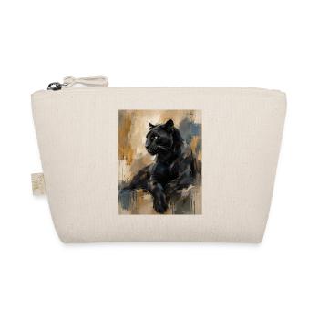 Sitzende Panther - Bio-Täschchen - Natur - Vorne