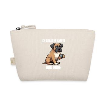 Ich Brauche Kaffee und Ruhe Deutsche Dogge Doggen  - Bio-Täschchen - Natur - Vorne