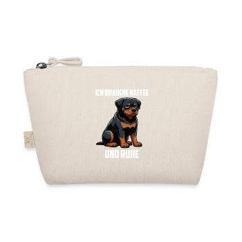 Ich Brauche Kaffee und Ruhe Rottweiler Rotti - Bio-Täschchen - Natur - Vorne