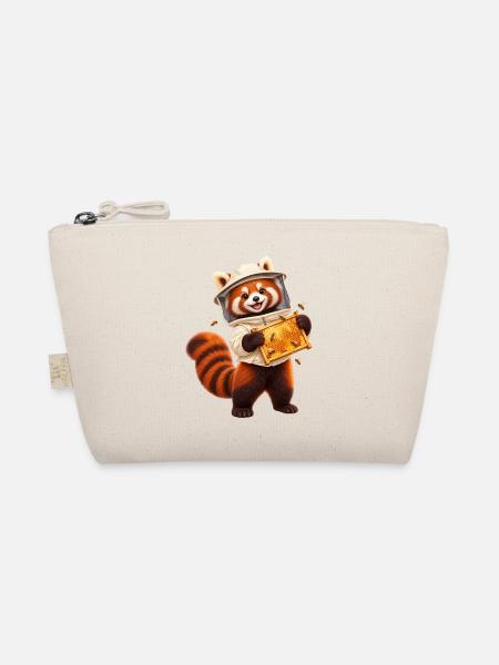 Roter Panda-Imker mit Wabenwabe - Bio-Täschchen - Natur