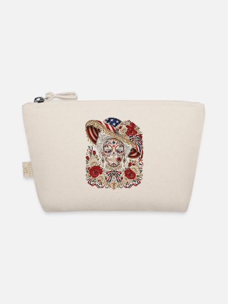 Day of the dead Catrina Schädel Amerika Stil - Bio-Täschchen - Natur