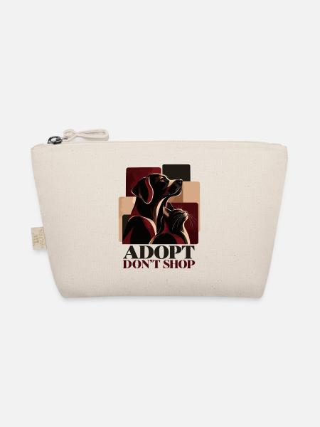 Adopt Don’t Shop Dog & Cat - Bio-Täschchen - Natur