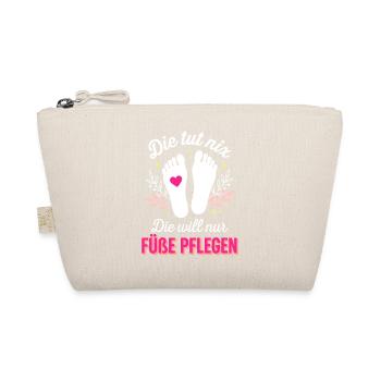 Füße Pflegen - Fußpflege Podologin Pediküre - Bio-Täschchen - Natur - Vorne