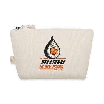 Sushi ist mein Treibstoff – lustiges Sushi-Liebhaber-Retro-Design - Bio-Täschchen - Natur - Vorne