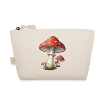 Fliegenpilz Geschenk Pilzsammler Mushroom Hunter  - Bio-Täschchen - Natur - Vorne