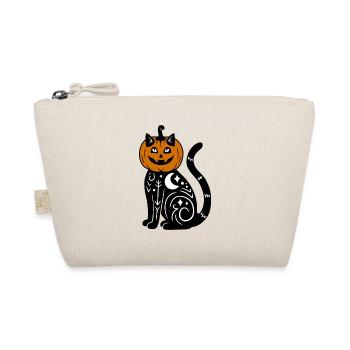 Halloween Katze Kürbiskostüm - Bio-Täschchen - Natur - Vorne
