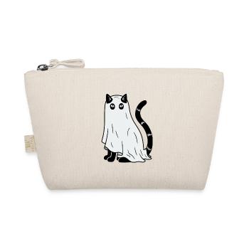 Halloween Katze Gespenst - Bio-Täschchen - Natur - Vorne