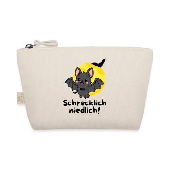 Schrecklich Niedlich – Süße Halloween Fledermaus - Bio-Täschchen - Natur - Vorne