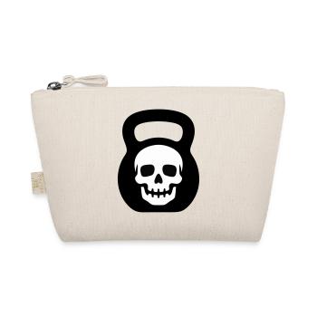 Totenkopf Kettlebell Logo - Bio-Täschchen - Natur - Vorne