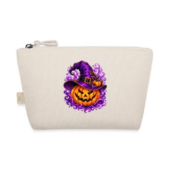 Halloween-Zauberhut Kürbis - Bio-Täschchen - Natur - Vorne