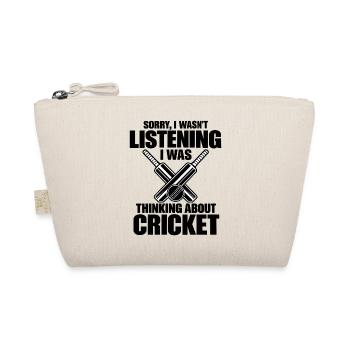 Lustiger Cricketspieler, Bowler, Schlagmann, Liebhaber, Sport - Bio-Täschchen - Natur - Vorne