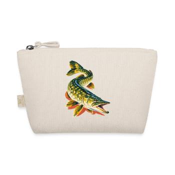 Hecht Angeln Raubfisch Hechtangler Geschenk - Bio-Täschchen - Natur - Vorne