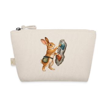 Hase bürstet einen Klettergriff - Bio-Täschchen - Natur - Vorne