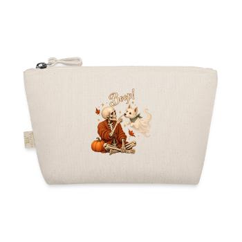 Halloween Skelett Geisterhund Boop für Hundefans - Bio-Täschchen - Natur - Vorne