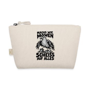 Möwe Punk Spruch Scheiss auf alles Küstenhumor - Bio-Täschchen - Natur - Vorne