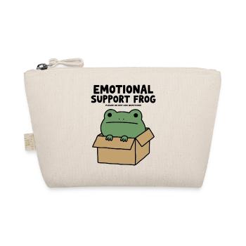 Emotionaler Unterstützungsfrosch - Bio-Täschchen - Natur - Vorne
