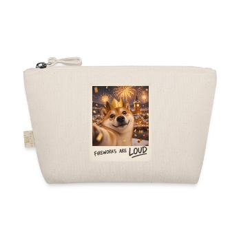 Fireworks Are Loud Shiba Inu Silvester - Bio-Täschchen - Natur - Vorne
