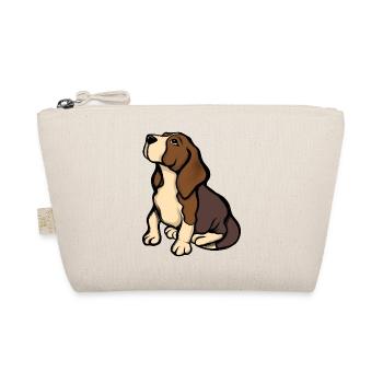 Beagle-Porträt in warmen Tönen - Bio-Täschchen - Natur - Vorne