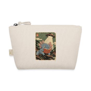 Vintage Japanese Axolotl Buchliebhaber UFO Alien - Bio-Täschchen - Natur - Vorne