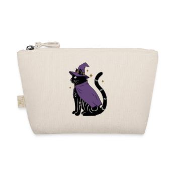 Magische Halloween Katze als Hexe - Bunt - Bio-Täschchen - Natur - Vorne