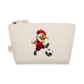 Fussballer Huhn - Bio-Täschchen - Natur - Vorne