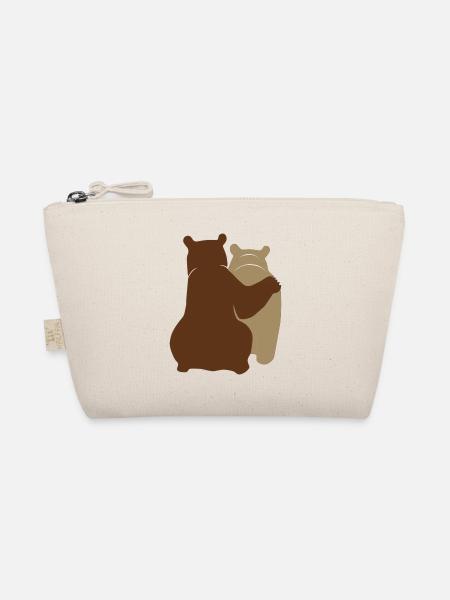 Bärenpaar - Bear Couple - Bio-Täschchen - Natur