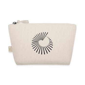 Heart Hole Spiral Lines Pattern - Organic Pouch - nature - Front