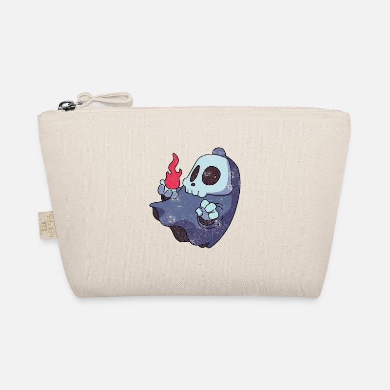 FLYING GHOST SKULL COMIC MOTIFS GIFT Organic Pouch