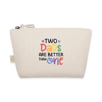 FATHERS ARE BETTER THAN A PAPA LGBT MOTIF SAYING - Organic Pouch - nature - Front