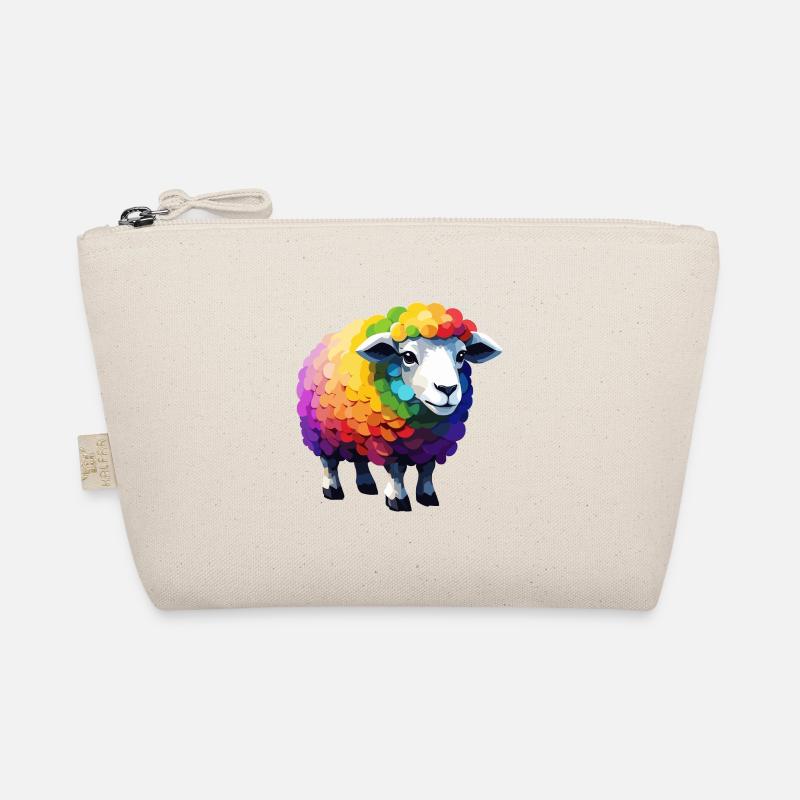 Moutons Cool Mignon Coloré Arc-en-ciel et Cool Trousse biologique