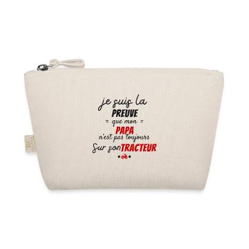 Proof that my dad tractor dad farmer dad - Organic Pouch - nature - Front