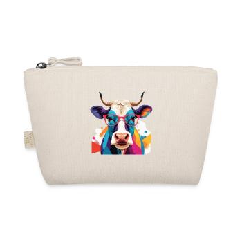 Cow Cool mit Brille Cool - Bio-Täschchen - Natur - Vorne