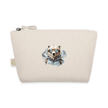 Ours polaire Cool avec des lunettes de ski à Bergen - Trousse biologique - nature - Devant