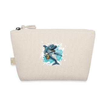Dolphin Beer Funny - Organic Pouch - nature - Front