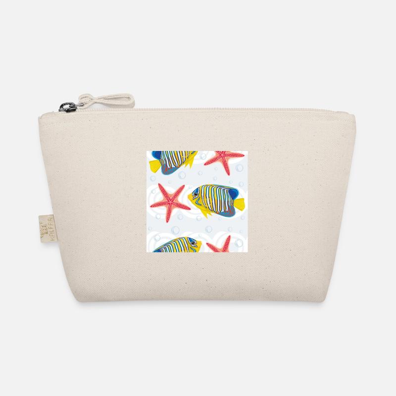Pattern with tropical fish and sea star Organic Pouch