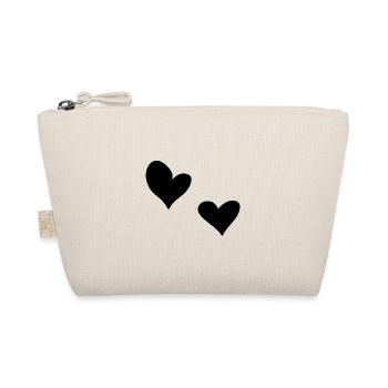 two hearts heart symbol love - Organic Pouch - nature - Front