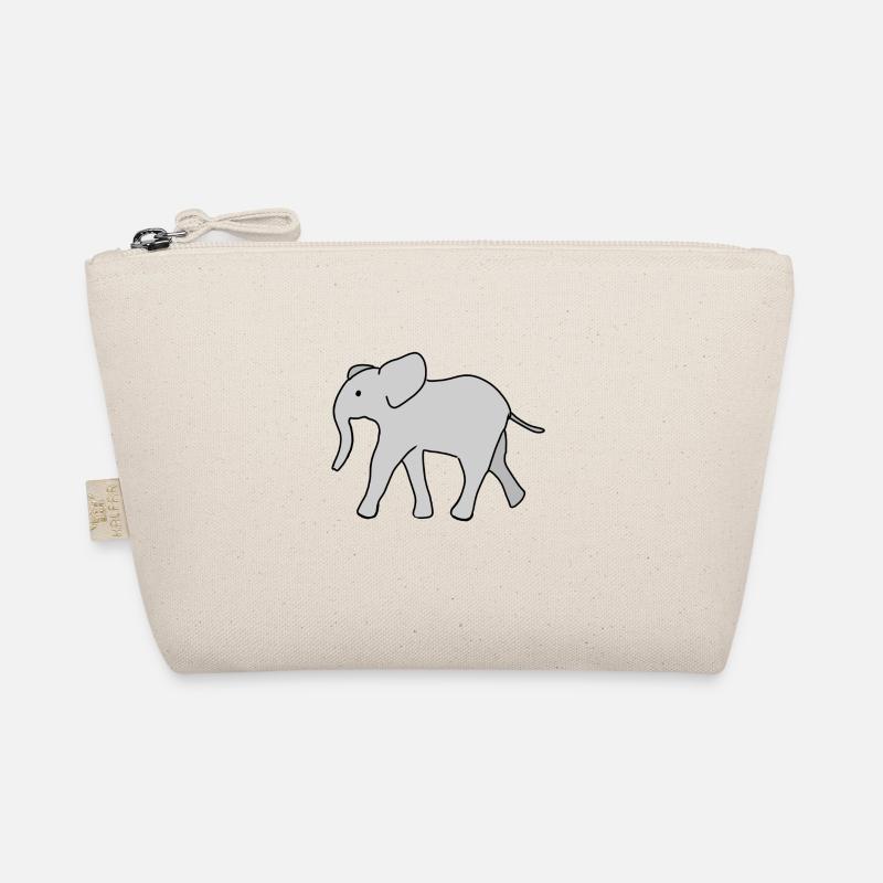 Elefant Symbol Tier Tiere grau Bio-Täschchen