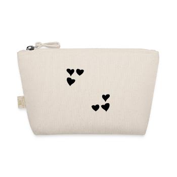 hearts pattern frame symbol heart love - Organic Pouch - nature - Front