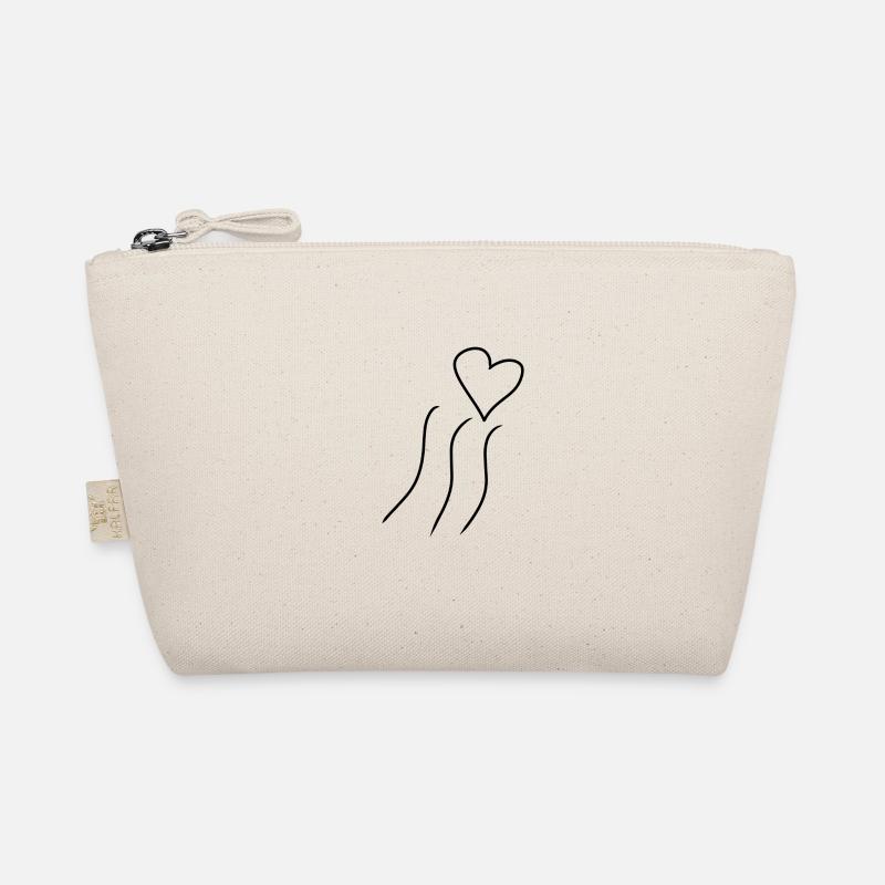 linien linie herz form liebe Bio-Täschchen