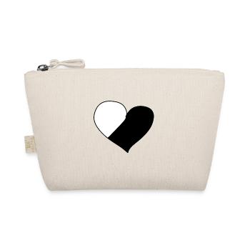 Symbole du coeur en deux parties Amour - Trousse biologique - nature - Devant