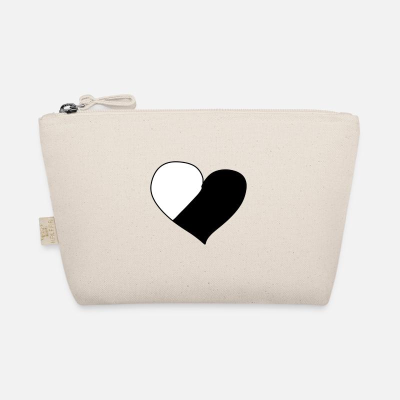 herz symbol zwei teile liebe Bio-Täschchen