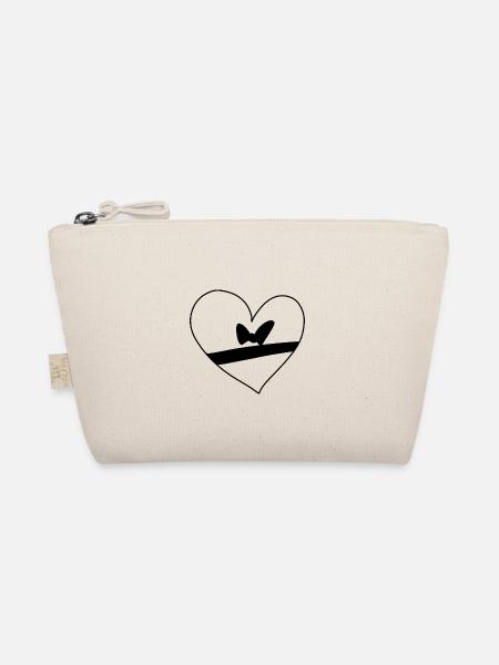 herz symbol liebe schleife band - Bio-Täschchen - Natur