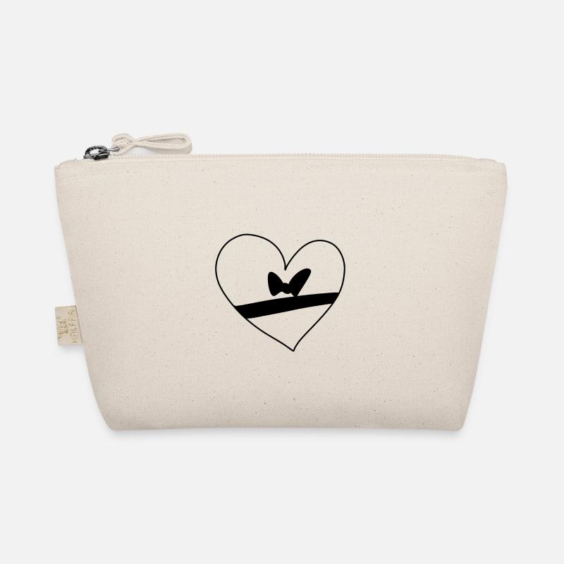 herz symbol liebe schleife band - Bio-Täschchen - Natur
