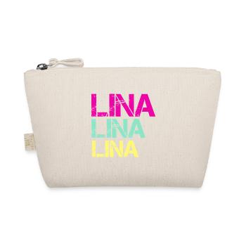 Lina Name Linas Vorname Geschenkideen Lienchen - Bio-Täschchen - Natur - Vorne