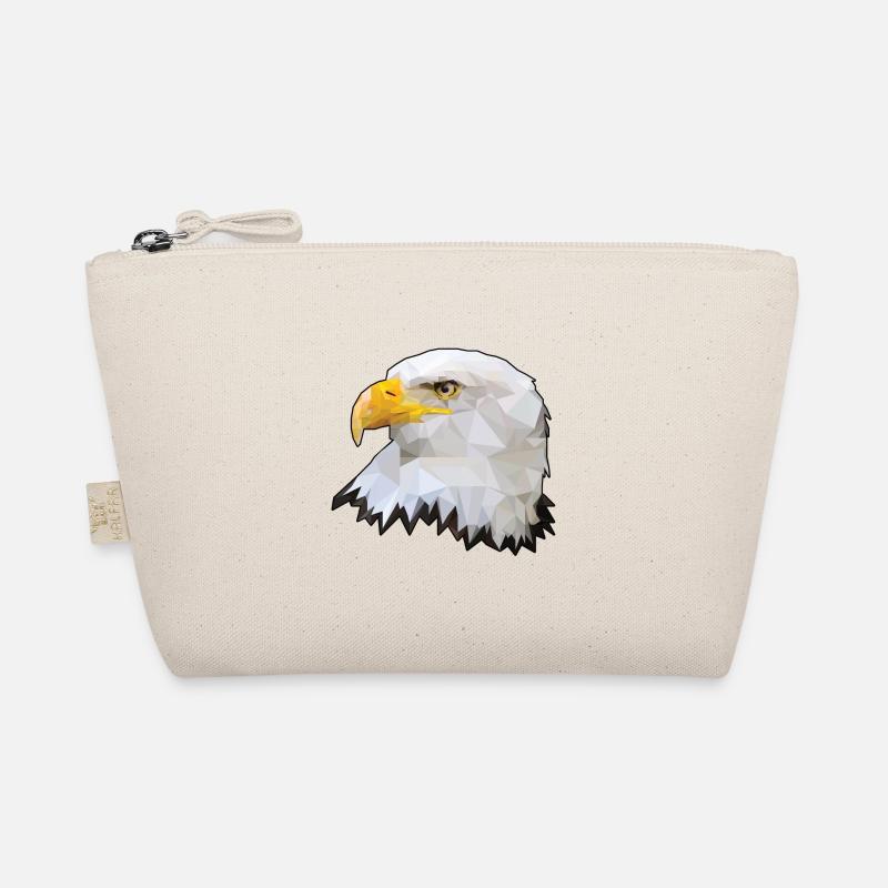 Bald eagle polygon eagle raptor polygon Organic Pouch