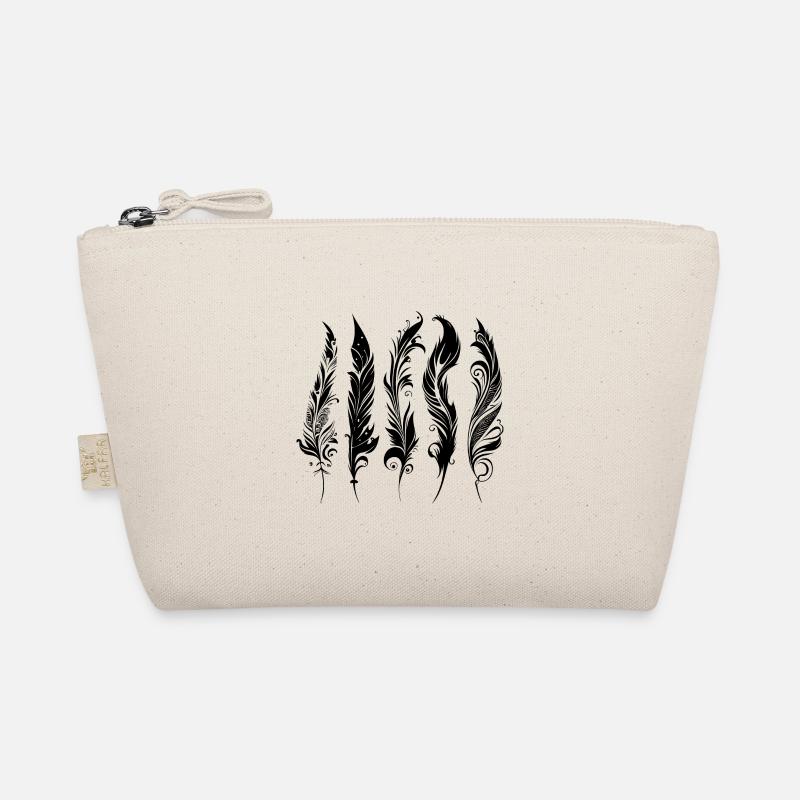 Feathers Boho Ethnic Style Pattern Tribal Indian Organic Pouch