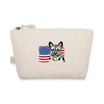Bouledogue français Drapeau américain Wilsigns - Trousse biologique - nature - Devant
